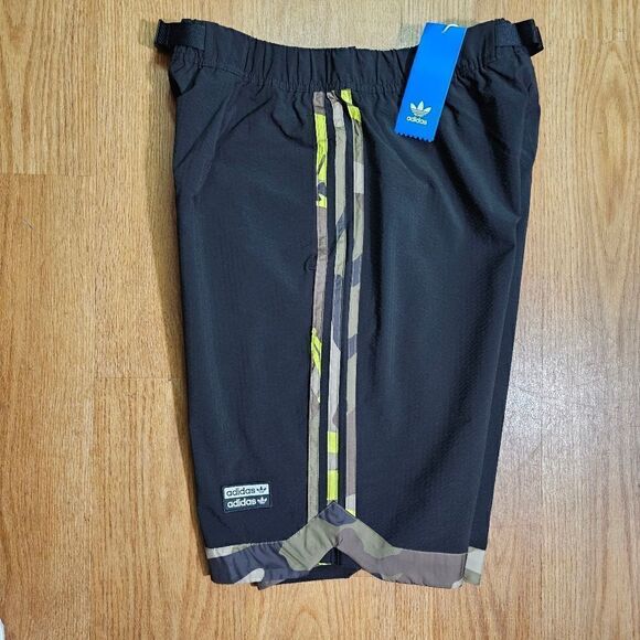 Adidas Originals Ryv Camo Shorts Sports Black GK5915 Men's Size Small S Belt - Picture 14 of 15